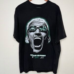 UFC Charles Oliveira "Do Bronx" Graphic T-Shirt - Size Large - Black